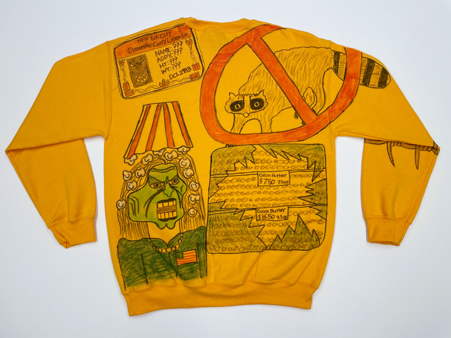 Sweatshirt Crew Neck Gold M