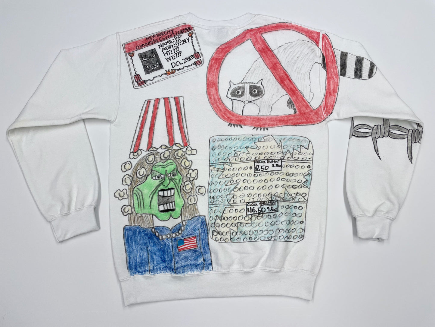 Sweatshirt Crew Neck White S
